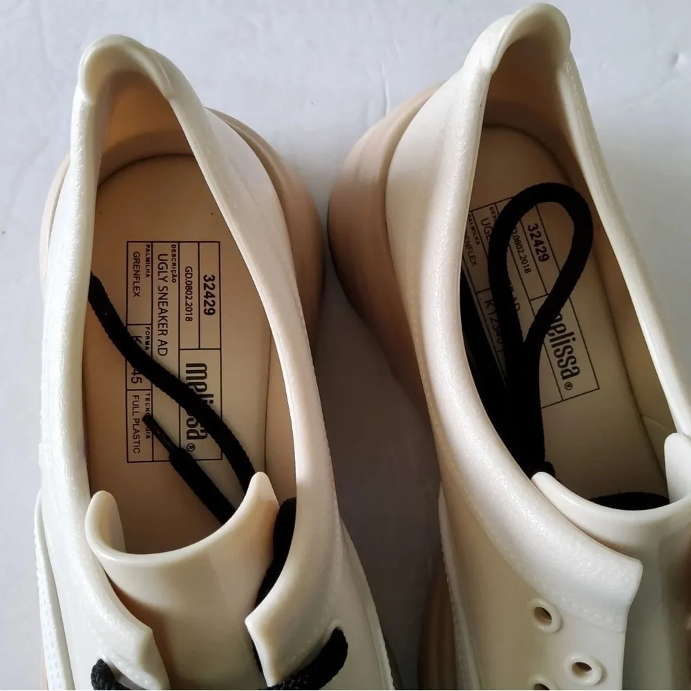 Melissa Ugly Sneakers Platform‎ Sport Collection Jelly Cream/White Shoes Size 8